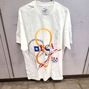 Vintage 1998 Olympics Commemorative Graphic Design T Shirt Size XL